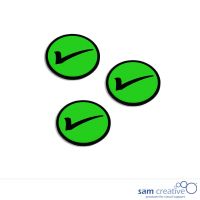 Símbolo magnético Verificación 3x3 cm Verde