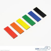 Símbolo magnético Rectángulo 2x6 cm Colores Mixtos