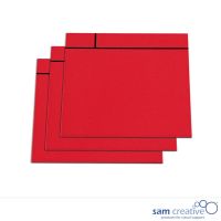 Set de hojas de notas magnéticas 10x10 cm Rojo