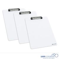 Portapapeles Pizarra Blanca A4  (set 3x)