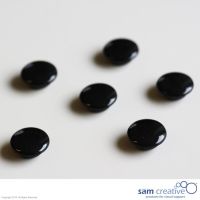 Set de imanes para vidrio 20mm Negros (6x)